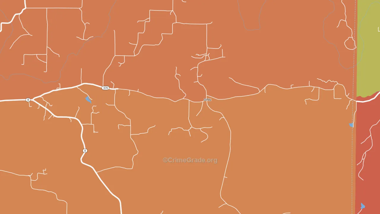 Opal, AR Map of Drug-Related Crime Rates
