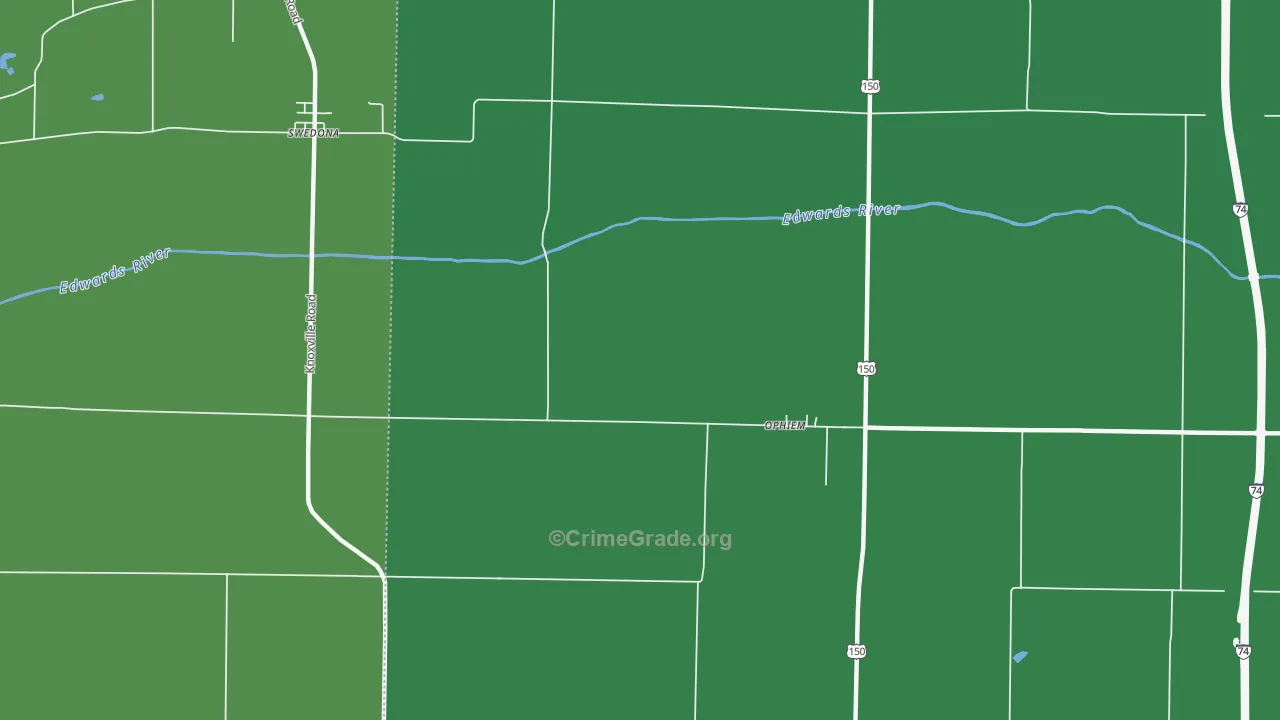 Opheim, IL Map of Drug-Related Crime Rates