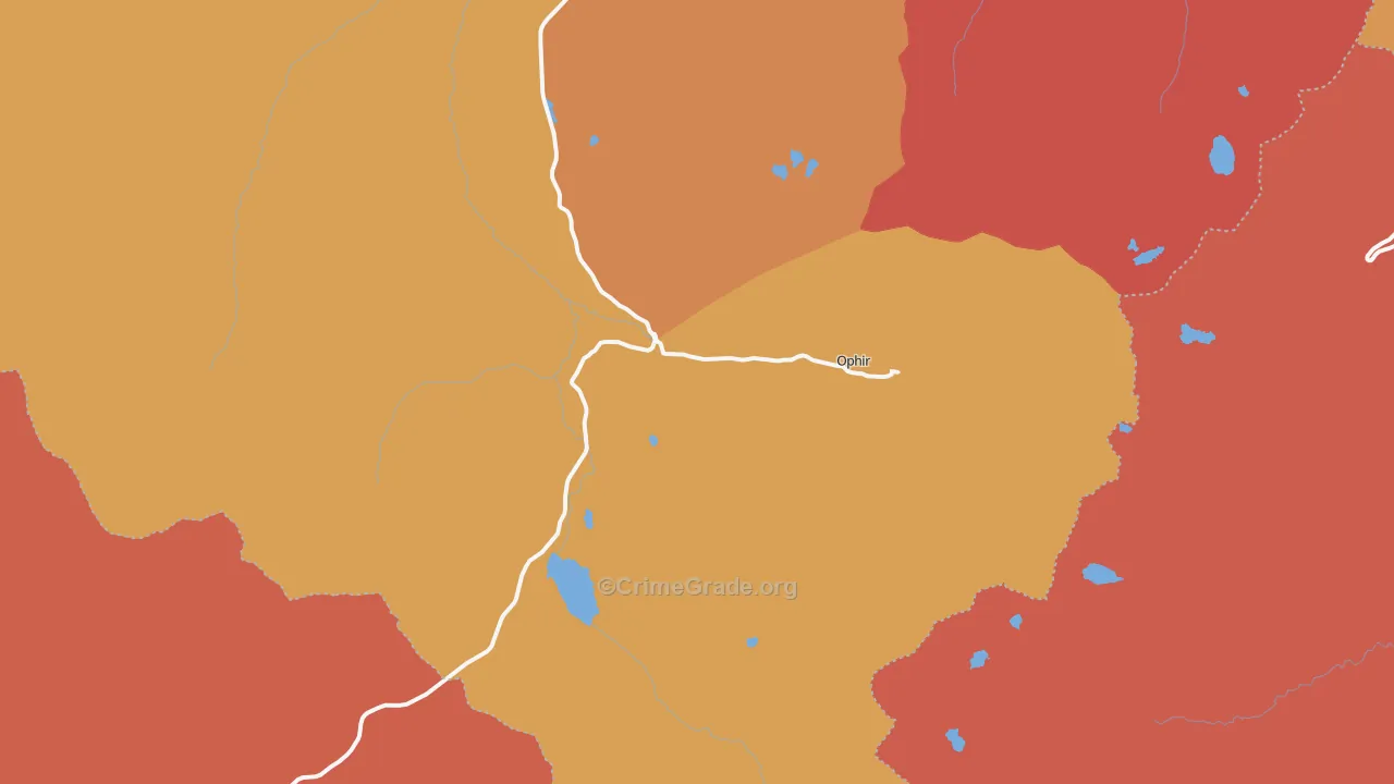 Ophir, CO Map of Drug-Related Crime Rates