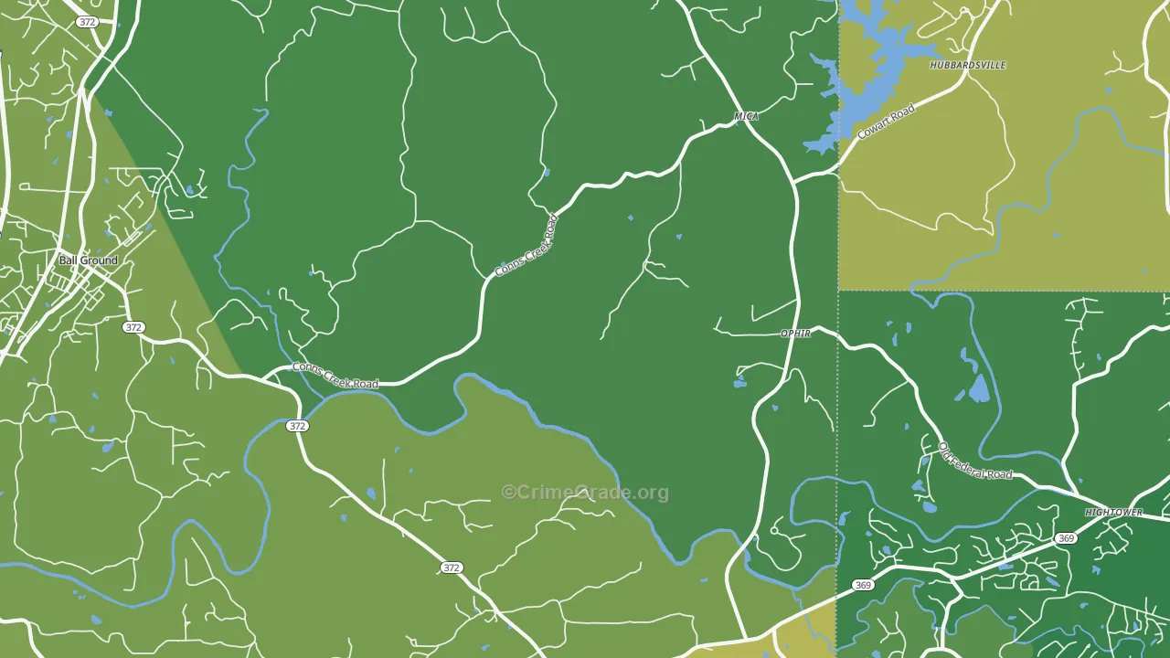 Ophir, GA Map of Drug-Related Crime Rates