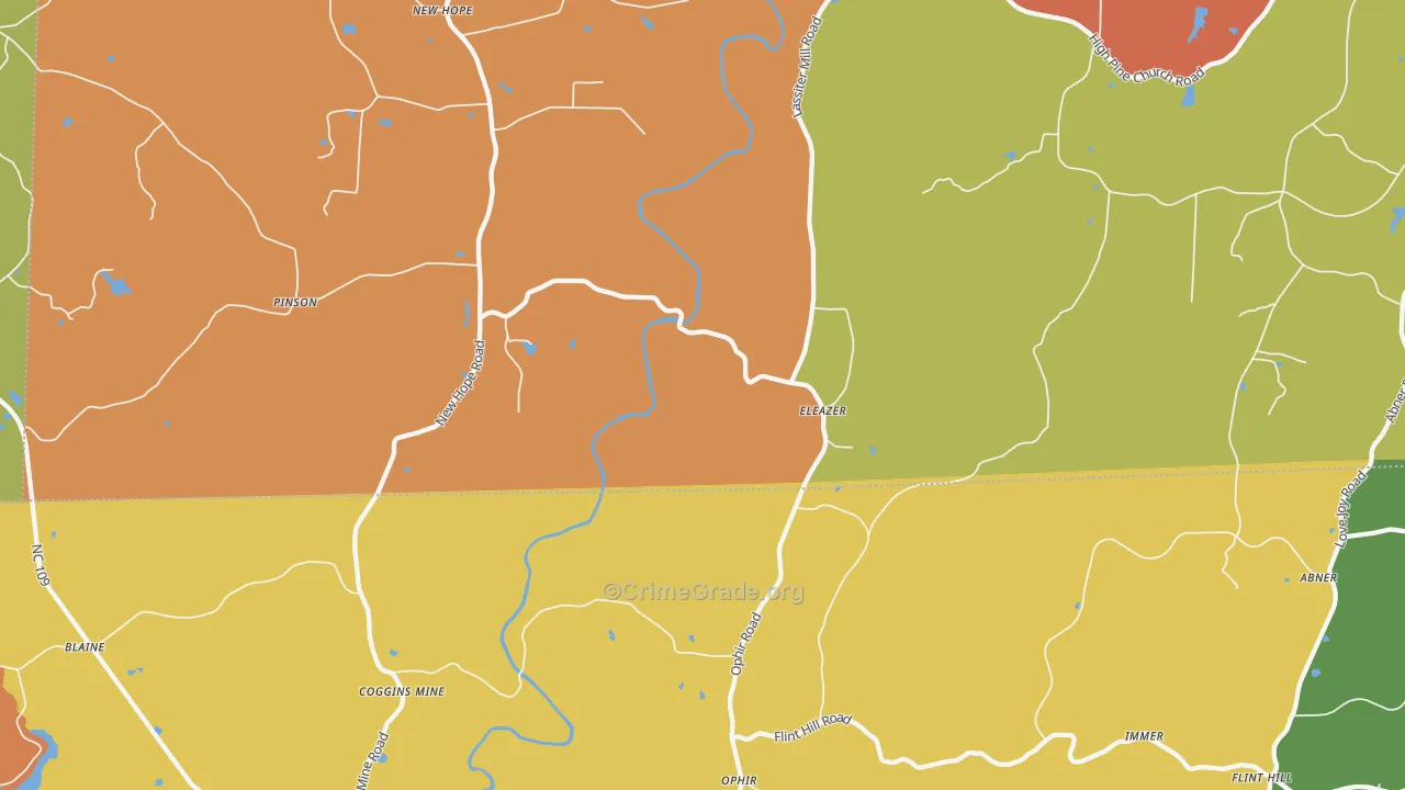 Ophir, NC Map of Drug-Related Crime Rates