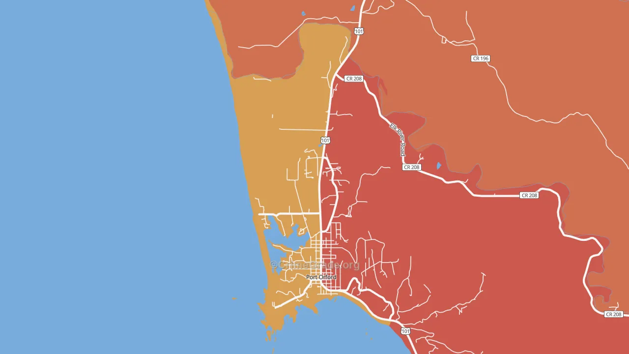 Ophir, OR Map of Drug-Related Crime Rates