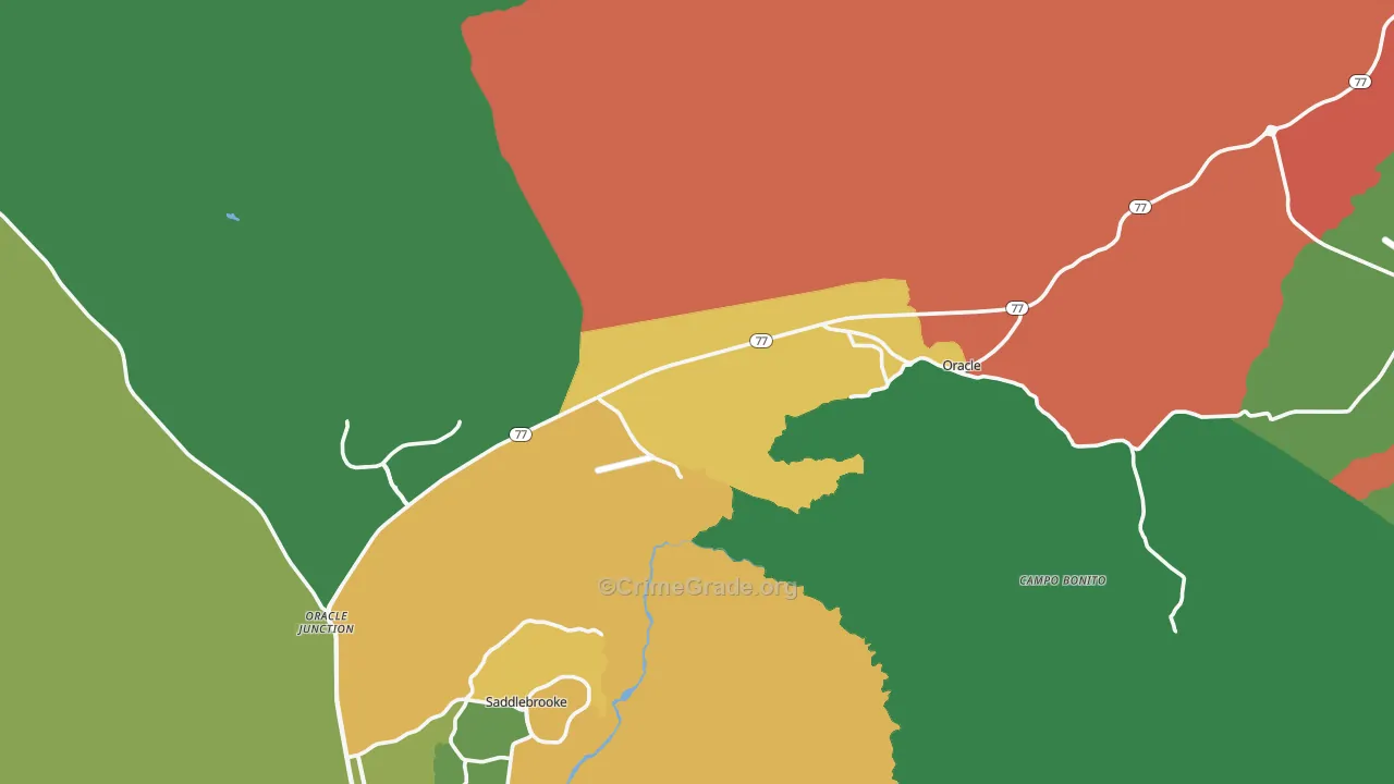 Oracle, AZ Map of Drug-Related Crime Rates