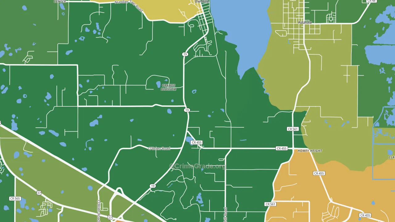 Orange Blossom, FL Map of Drug-Related Crime Rates