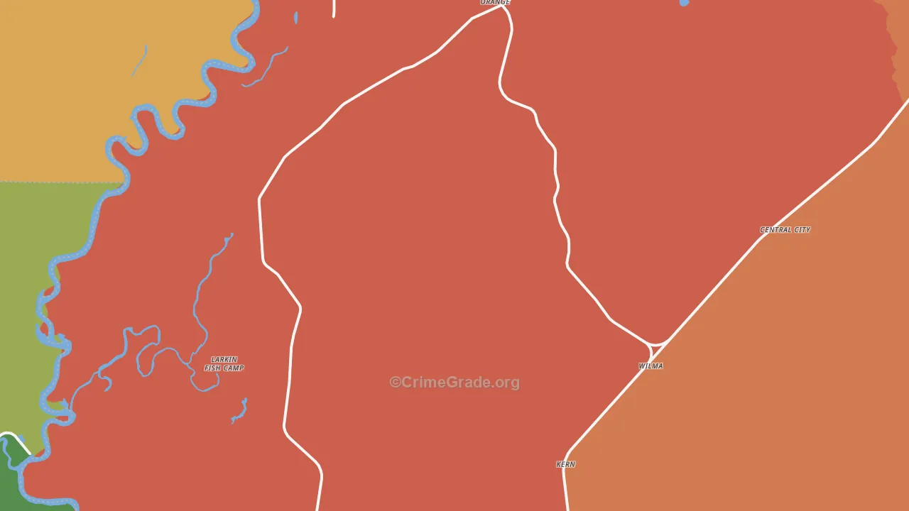 Orange, FL Map of Drug-Related Crime Rates