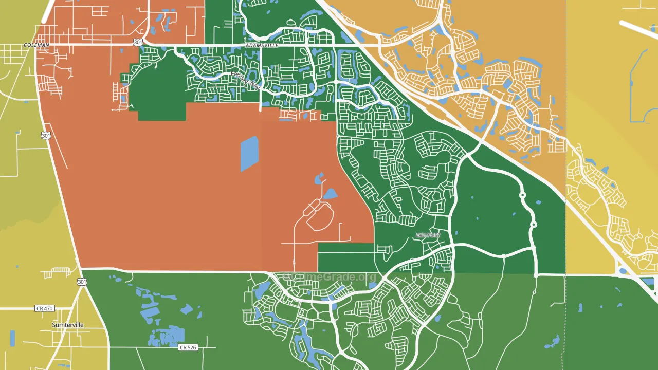 Orange Home, FL Map of Drug-Related Crime Rates