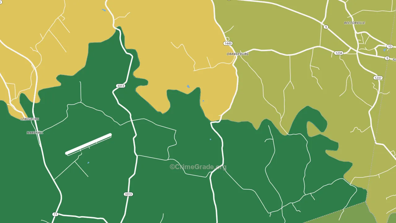 Orangeburg, KY Map of Drug-Related Crime Rates