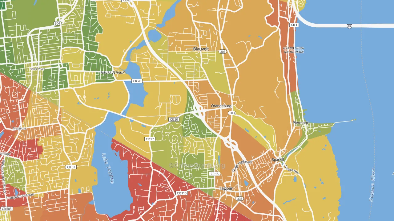 Orangeburg, NY Map of Drug-Related Crime Rates