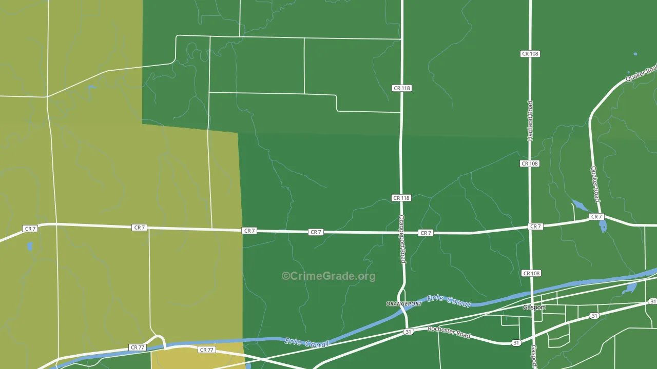 Orangeport, NY Map of Drug-Related Crime Rates