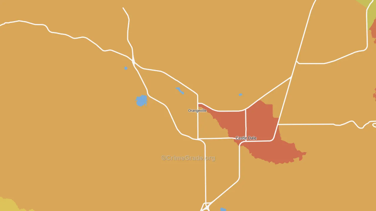 Orangeville, UT Map of Drug-Related Crime Rates