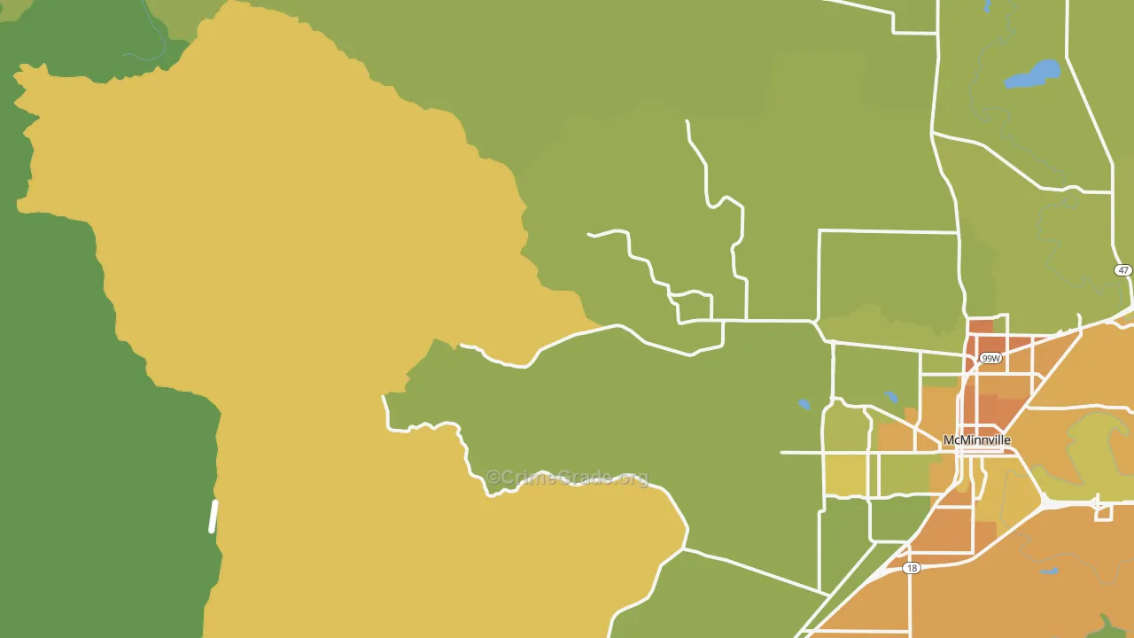 Orchard View, OR Map of Drug-Related Crime Rates