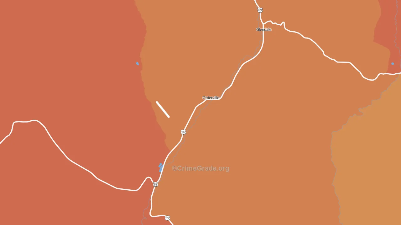 Orderville, UT Map of Drug-Related Crime Rates