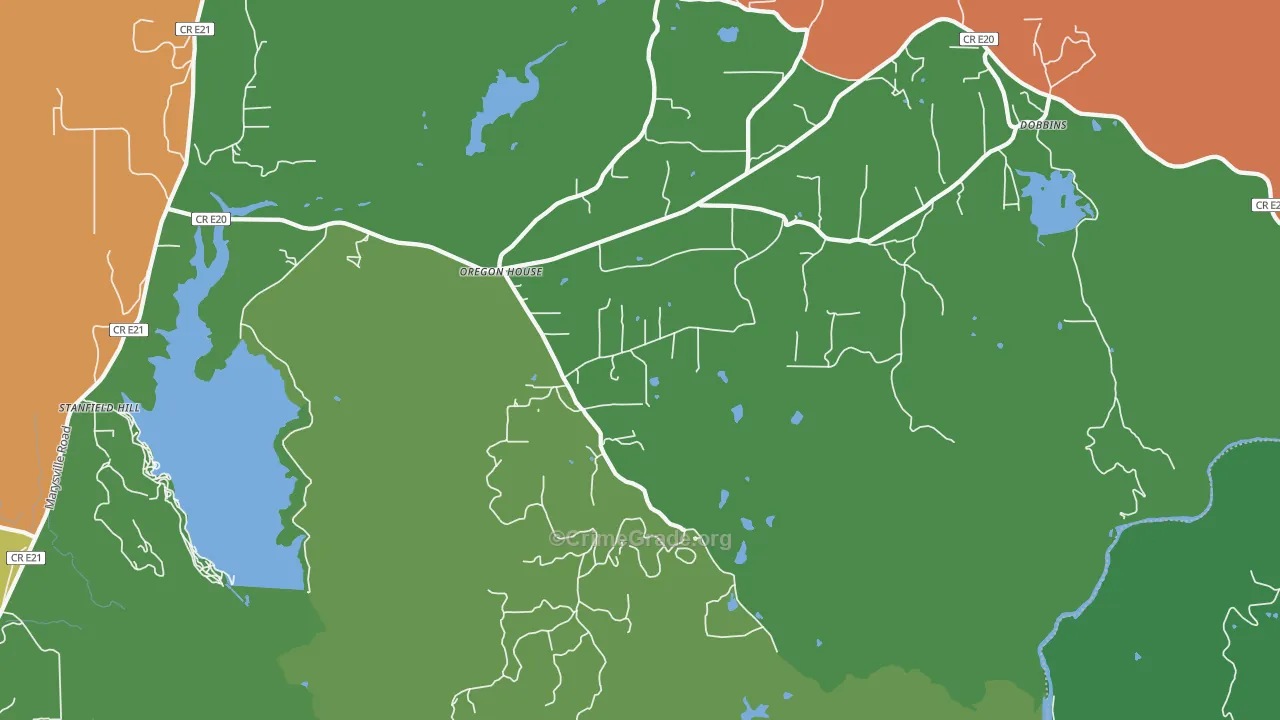 Oregon House, CA Map of Drug-Related Crime Rates