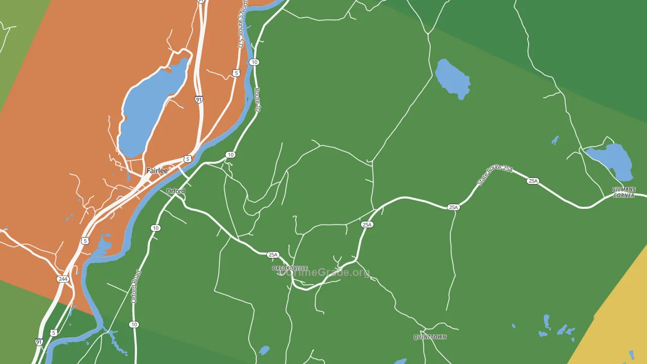 Orford, NH Map of Drug-Related Crime Rates