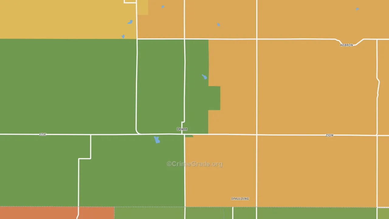 Orient, IA Map of Drug-Related Crime Rates