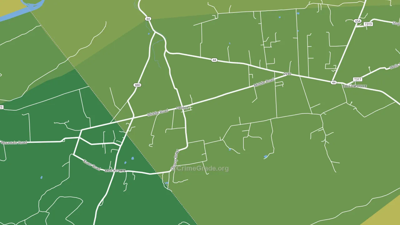 Oriole, PA Map of Drug-Related Crime Rates