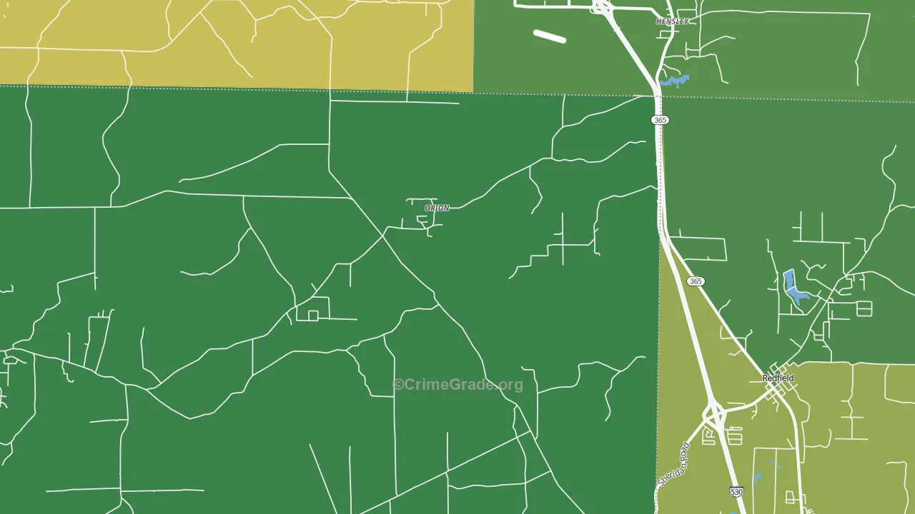Orion, AR Map of Drug-Related Crime Rates