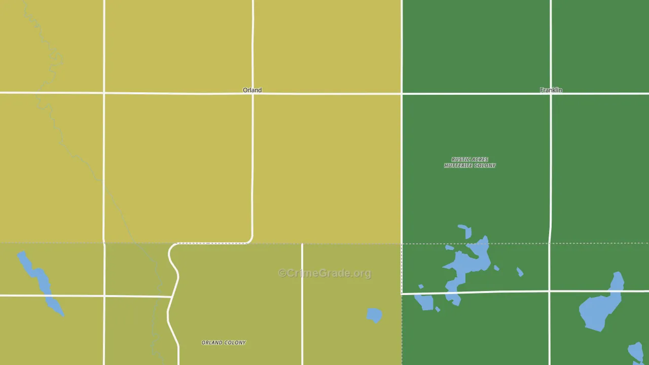 Orland, SD Map of Drug-Related Crime Rates