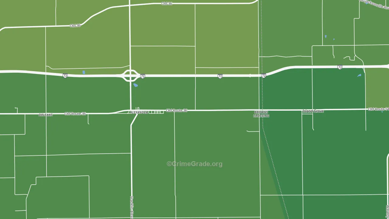 Orleans, IL Map of Drug-Related Crime Rates