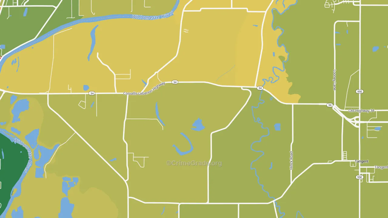 Orleans, OR Map of Drug-Related Crime Rates