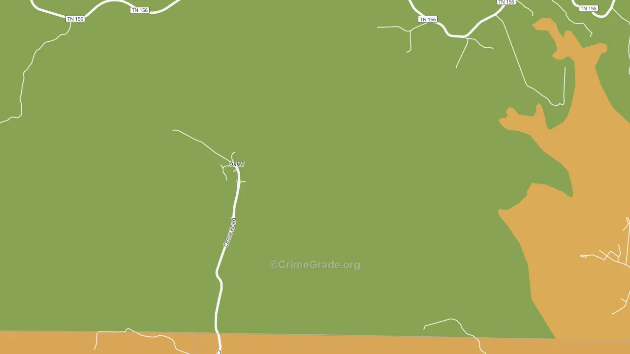 Orme, TN Map of Drug-Related Crime Rates