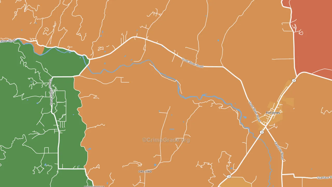 Oro Fino, CA Map of Drug-Related Crime Rates