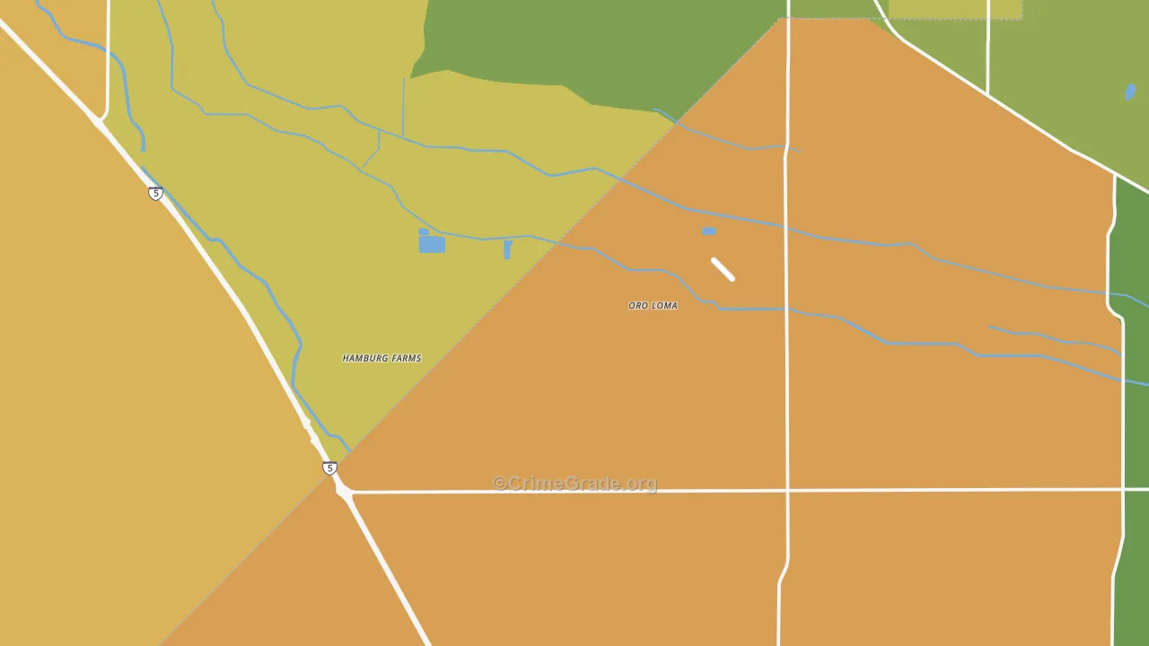 Oro Loma, CA Map of Drug-Related Crime Rates