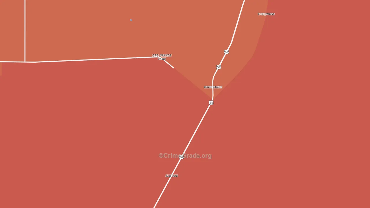 Orogrande, NM Map of Drug-Related Crime Rates