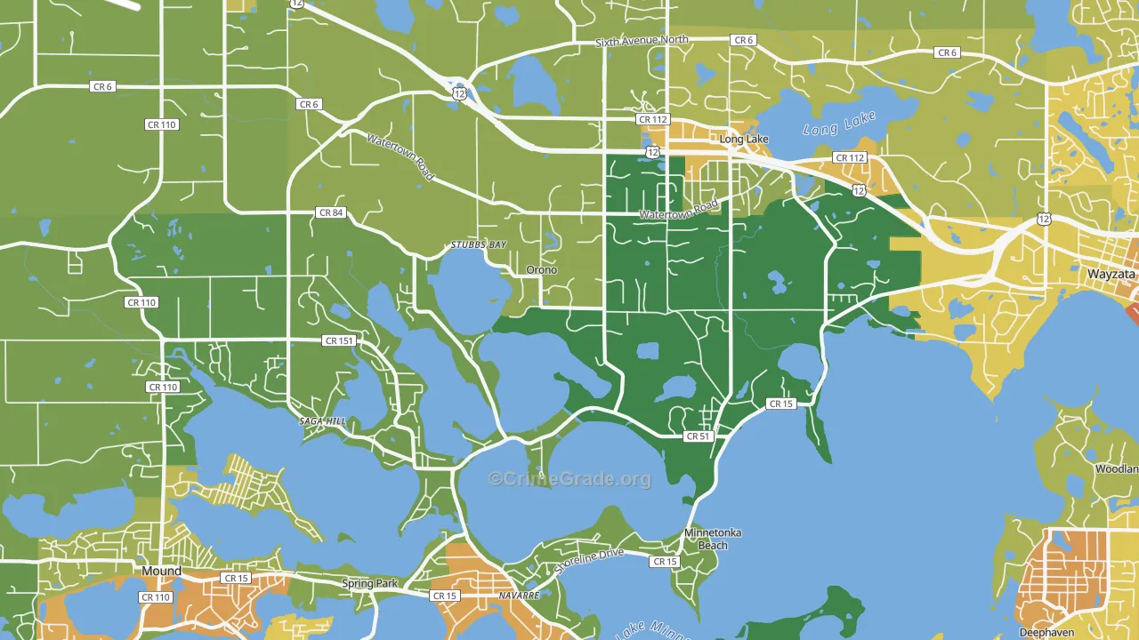 Orono, MN Map of Drug-Related Crime Rates