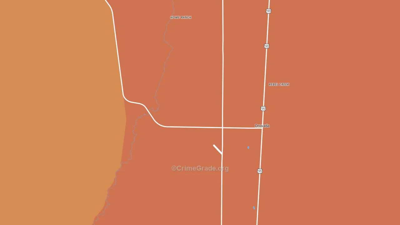 Orovada, NV Map of Drug-Related Crime Rates