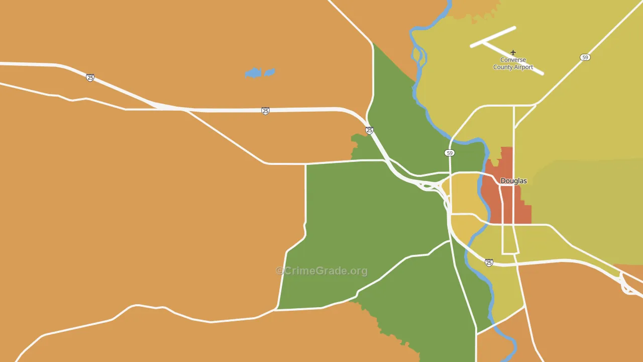 Orpha, WY Map of Drug-Related Crime Rates