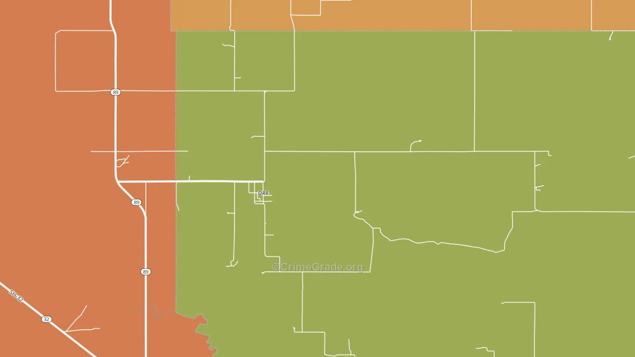 Orr, OK Map of Drug-Related Crime Rates