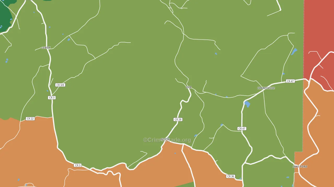 Orr, WV Map of Drug-Related Crime Rates