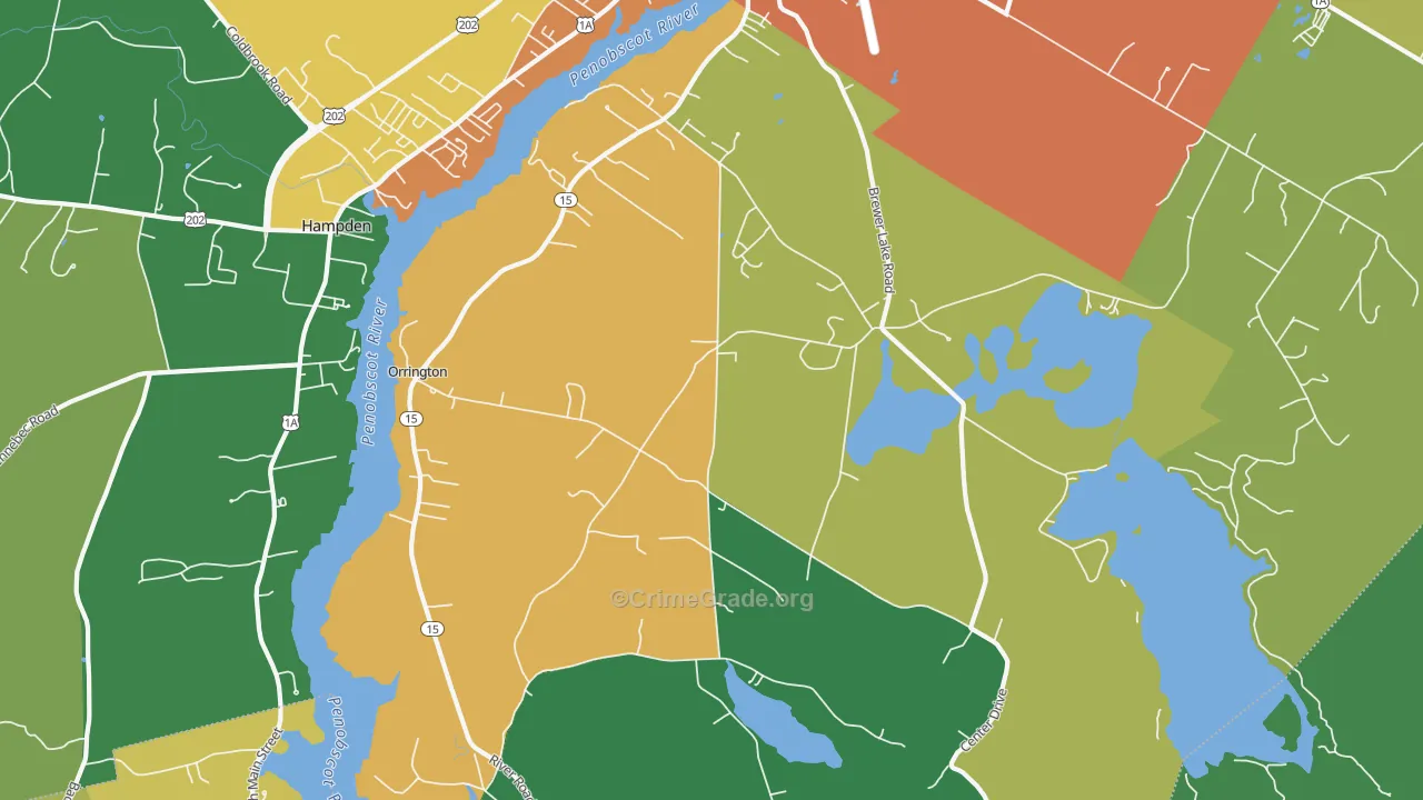 Orrington, ME Map of Drug-Related Crime Rates