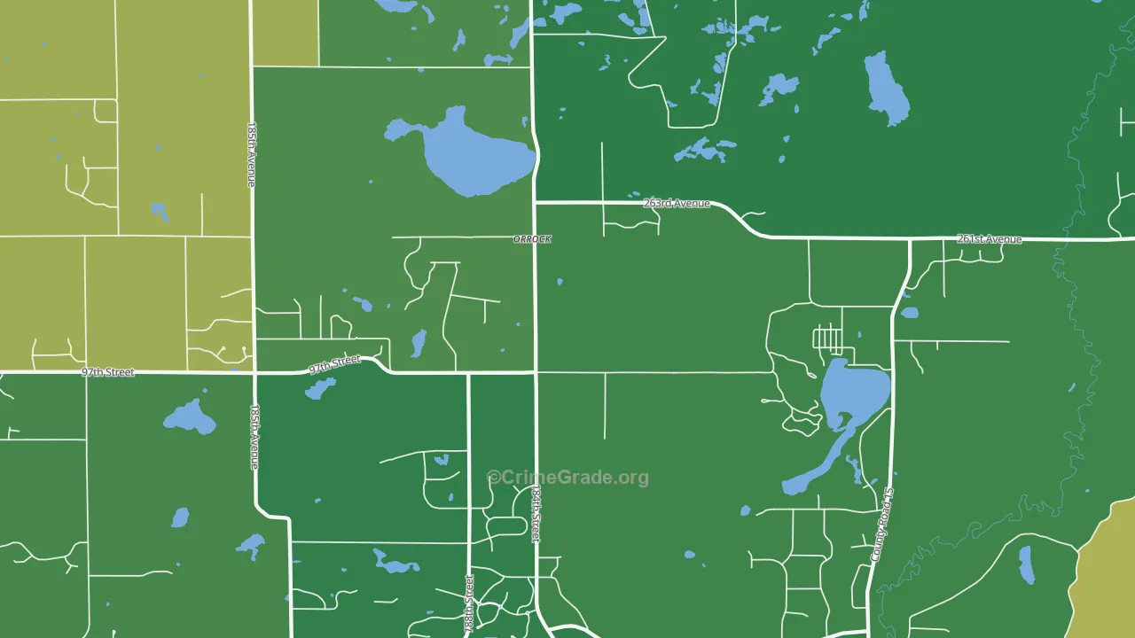 Orrock, MN Map of Drug-Related Crime Rates