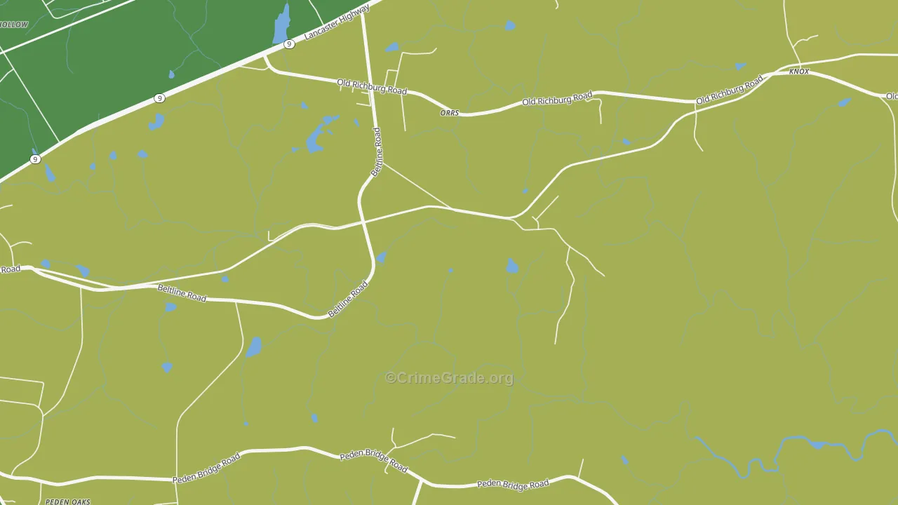 Orrs, SC Map of Drug-Related Crime Rates