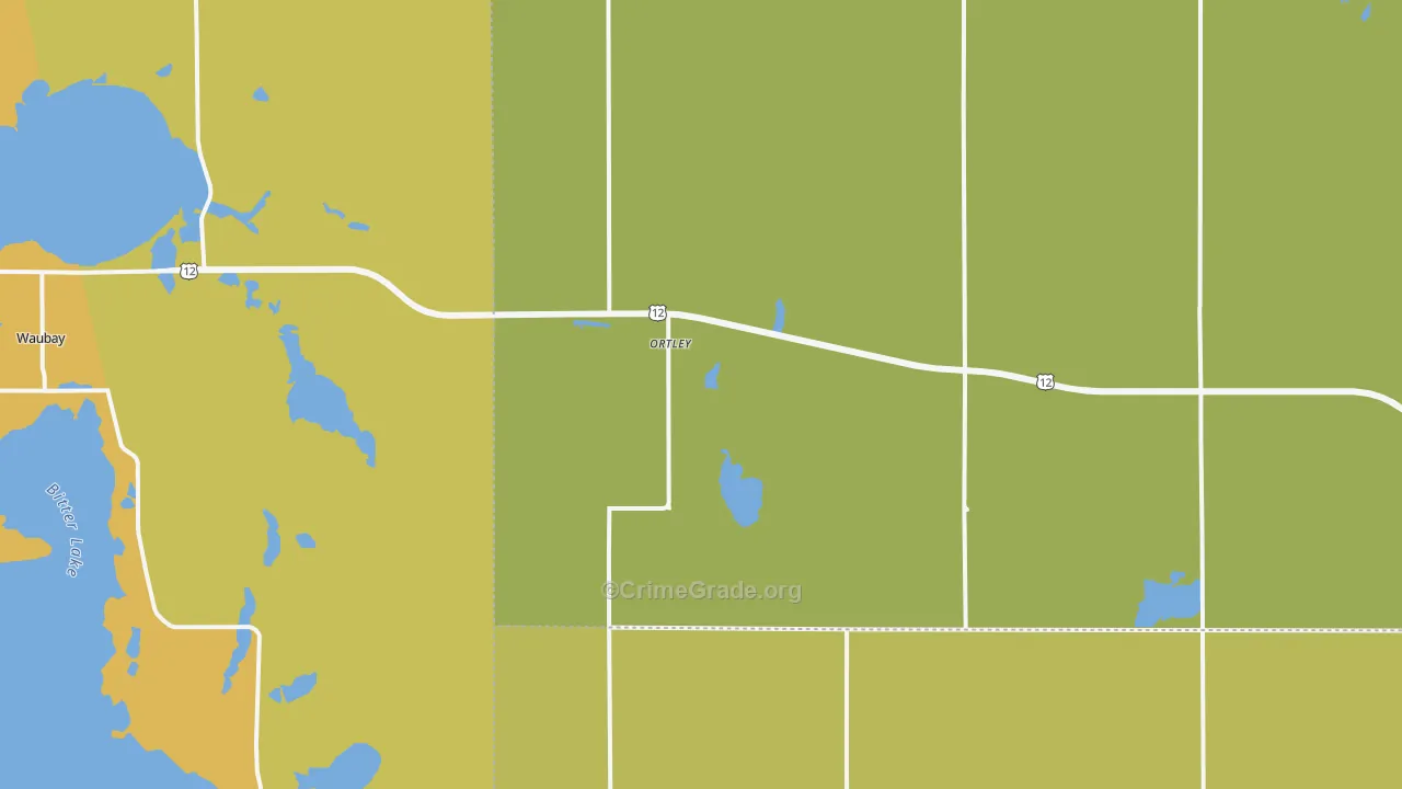 Ortley, SD Map of Drug-Related Crime Rates