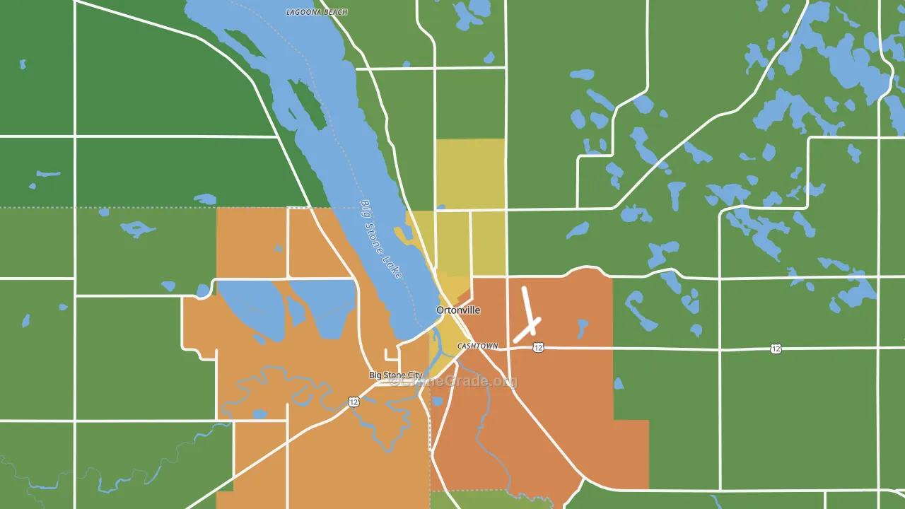 Ortonville, MN Map of Drug-Related Crime Rates
