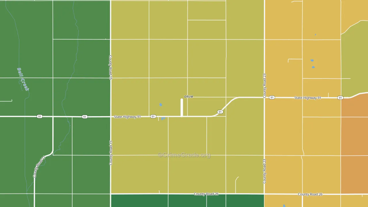 Orum, NE Map of Drug-Related Crime Rates