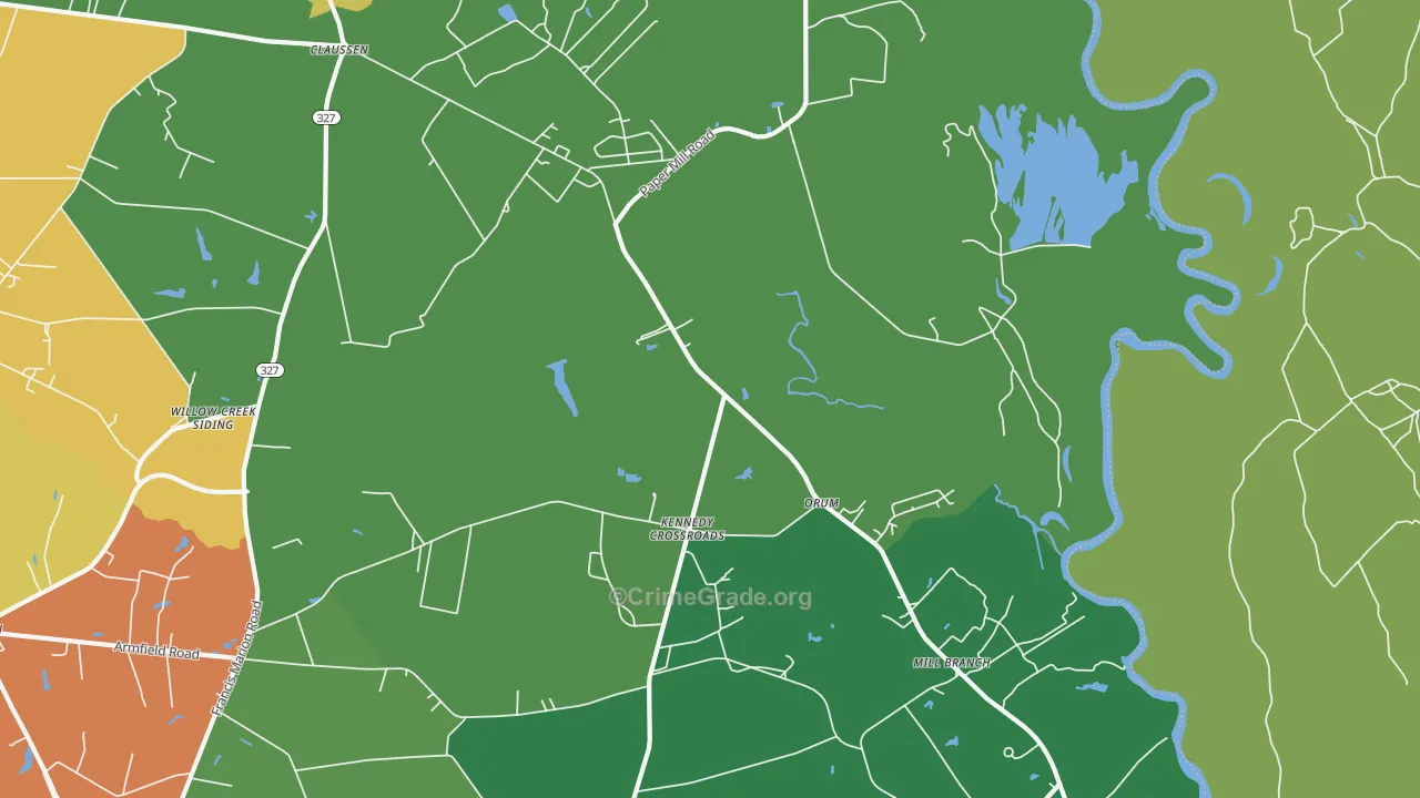 Orum, SC Map of Drug-Related Crime Rates