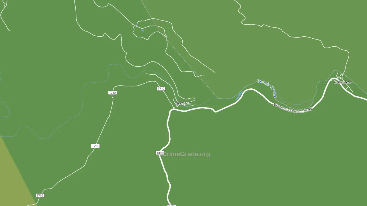 Orviston, PA Map of Drug-Related Crime Rates