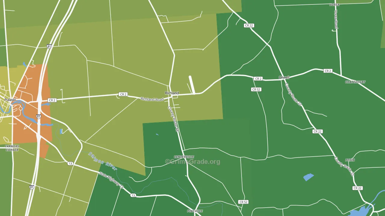 Orwell, NY Map of Drug-Related Crime Rates