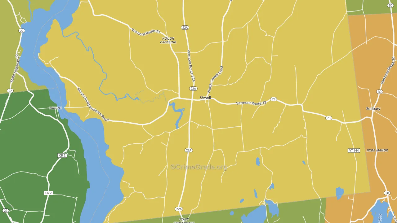 Orwell, VT Map of Drug-Related Crime Rates