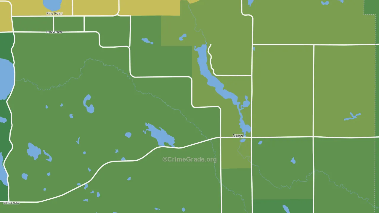 Osage, MN Map of Drug-Related Crime Rates