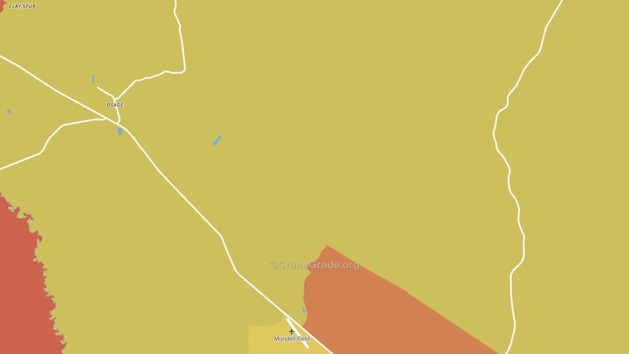 Osage, WY Map of Drug-Related Crime Rates
