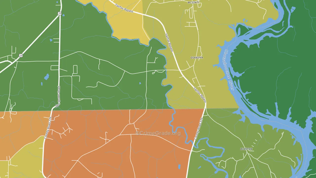 Osanippa, AL Map of Drug-Related Crime Rates