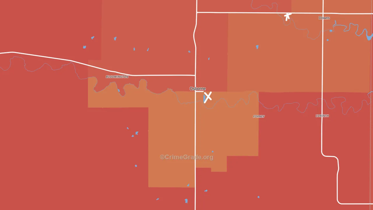 Osborne County, KS Map of Drug-Related Crime Rates