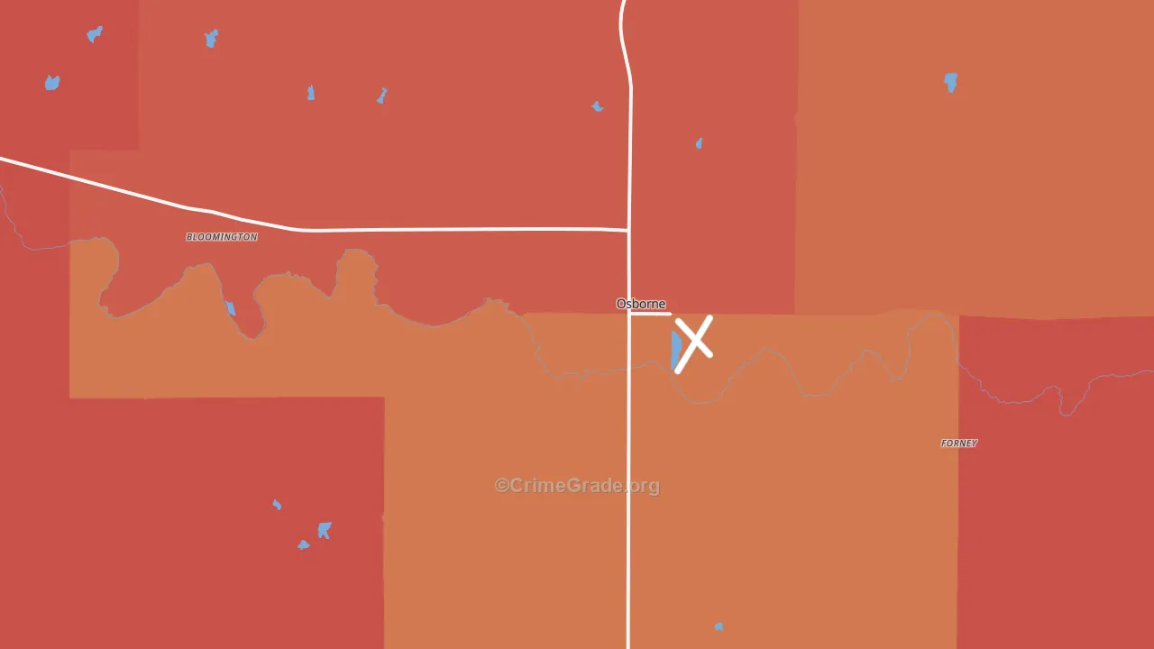 Osborne, KS Map of Drug-Related Crime Rates