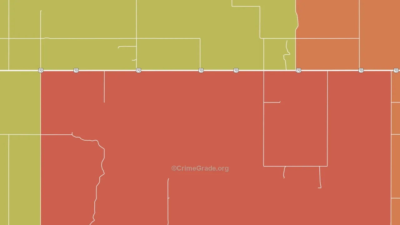 Oscar, OK Map of Drug-Related Crime Rates