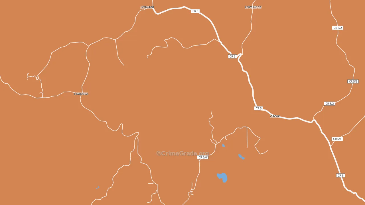 Oscar, WV Map of Drug-Related Crime Rates